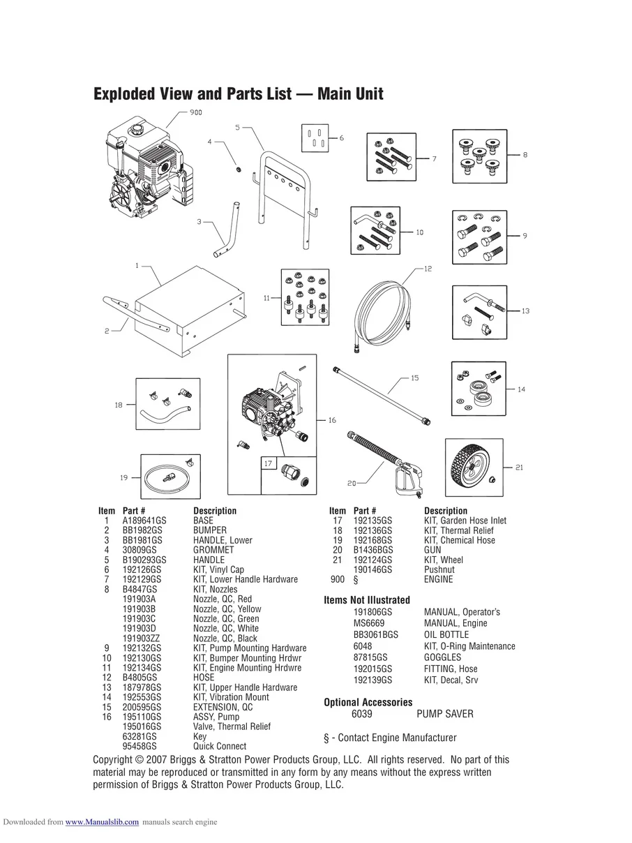 BRIGGS AND STRATTON, BPW3500, IPL.2